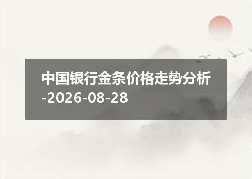 中国银行金条价格走势分析-2026-08-28