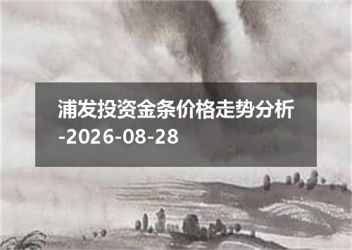浦发投资金条价格走势分析-2026-08-28