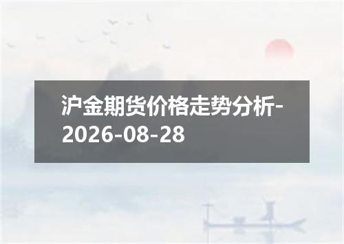 沪金期货价格走势分析-2026-08-28