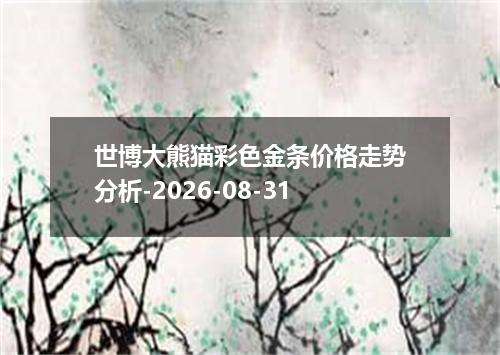 世博大熊猫彩色金条价格走势分析-2026-08-31