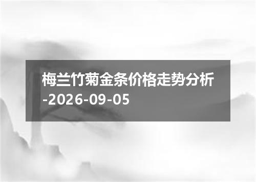 梅兰竹菊金条价格走势分析-2026-09-05
