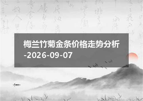 梅兰竹菊金条价格走势分析-2026-09-07