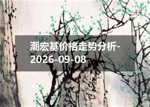 潮宏基价格走势分析-2026-09-08
