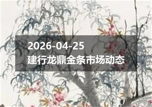 2026-04-25建行龙鼎金条市场动态