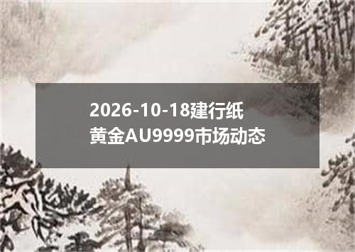 2026-10-18建行纸黄金AU9999市场动态