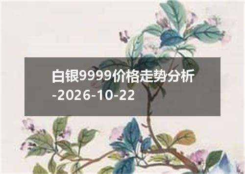 白银9999价格走势分析-2026-10-22
