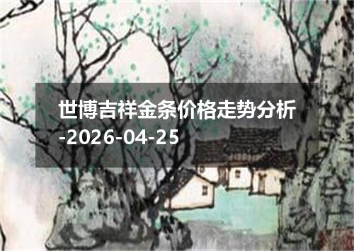 世博吉祥金条价格走势分析-2026-04-25