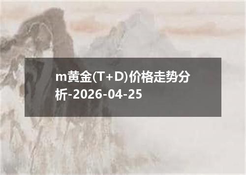 m黄金(T+D)价格走势分析-2026-04-25
