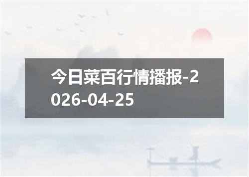 今日菜百行情播报-2026-04-25